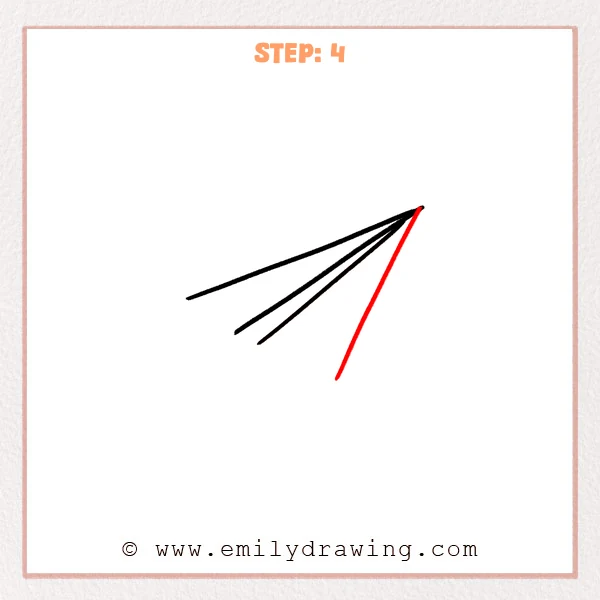 how to draw a paper airplane - Step 4